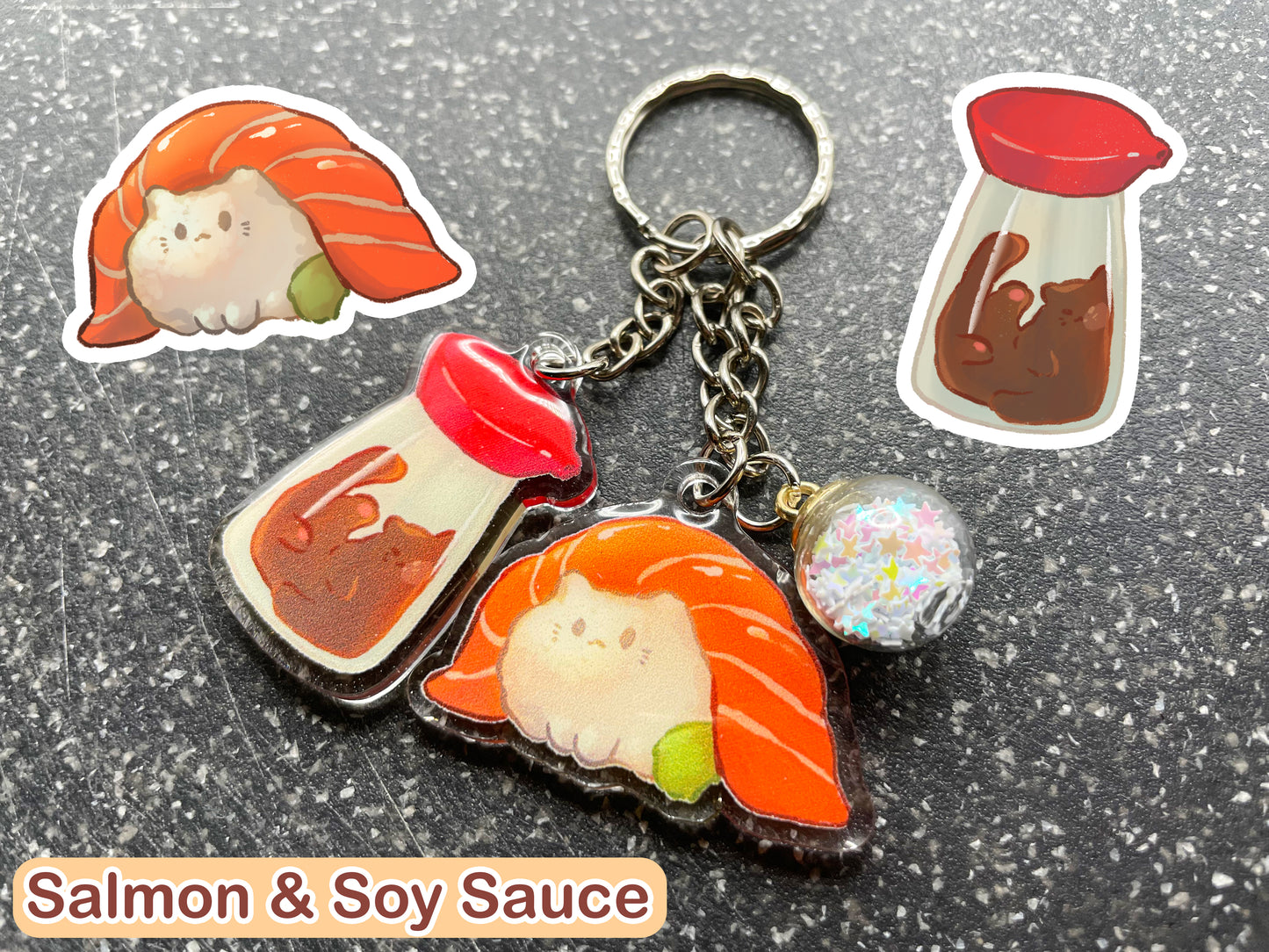 Sushi Neko Keychain