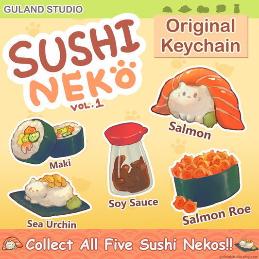 Sushi Neko Keychain